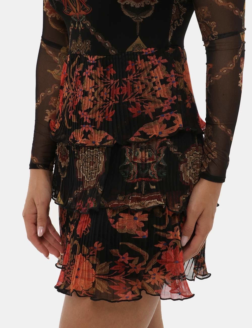 Vestito Desigual Con Manica In Tulle - immagine 3