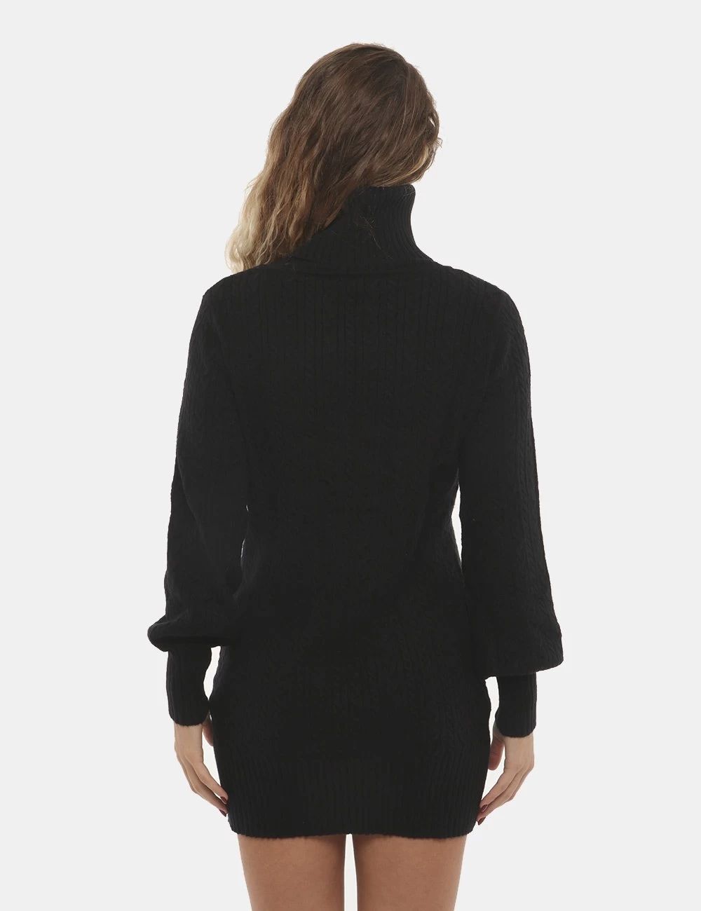 YES.ZEE Vestito Yes Zee A Collo Alto Lavorazione A Trecce - immagine 2