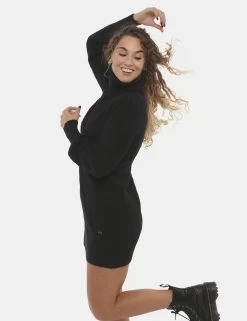 YES.ZEE Vestito Yes Zee A Collo Alto Lavorazione A Trecce