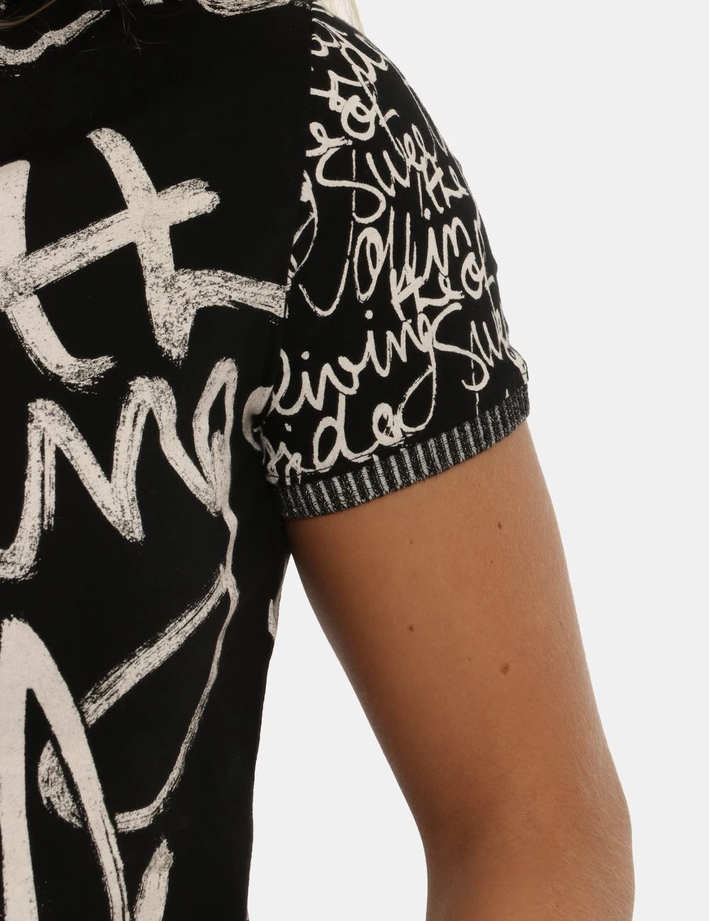 T-shirt Desigual Nero/bianco - immagine 4