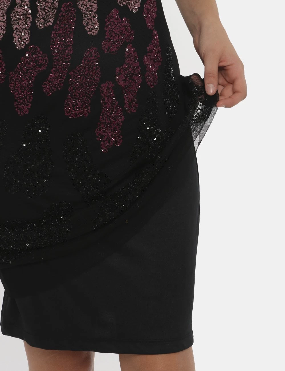 Vestito Fracomina Nero E Glitter - immagine 2