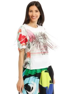T-shirt Desigual Con Frange