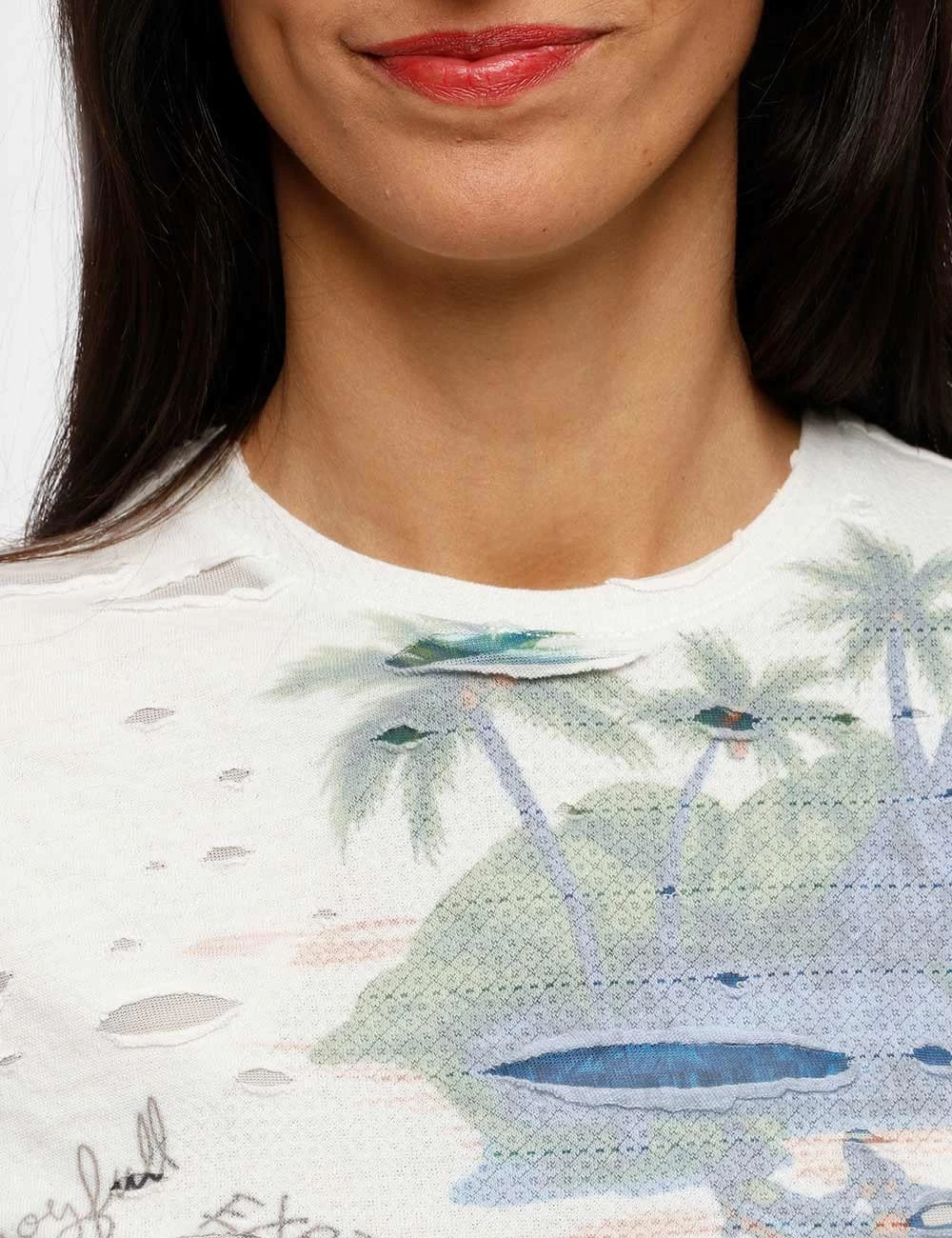 T-shirt Desigual Effetto Strappato - immagine 3