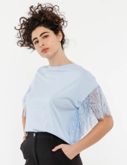 T-shirt Fracomina Con Dettagli In Pizzo