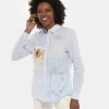 Camicia Desigual Rigata Azzurra