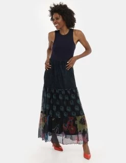 Vestito Desigual Blu Fantasia