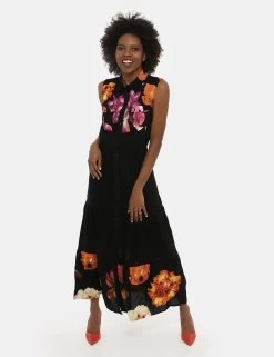 Vestito Desigual Nero Fantasia
