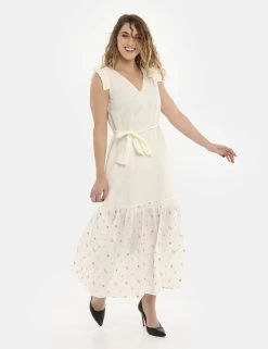 YES.ZEE Vestito Yes Zee Lungo Beige