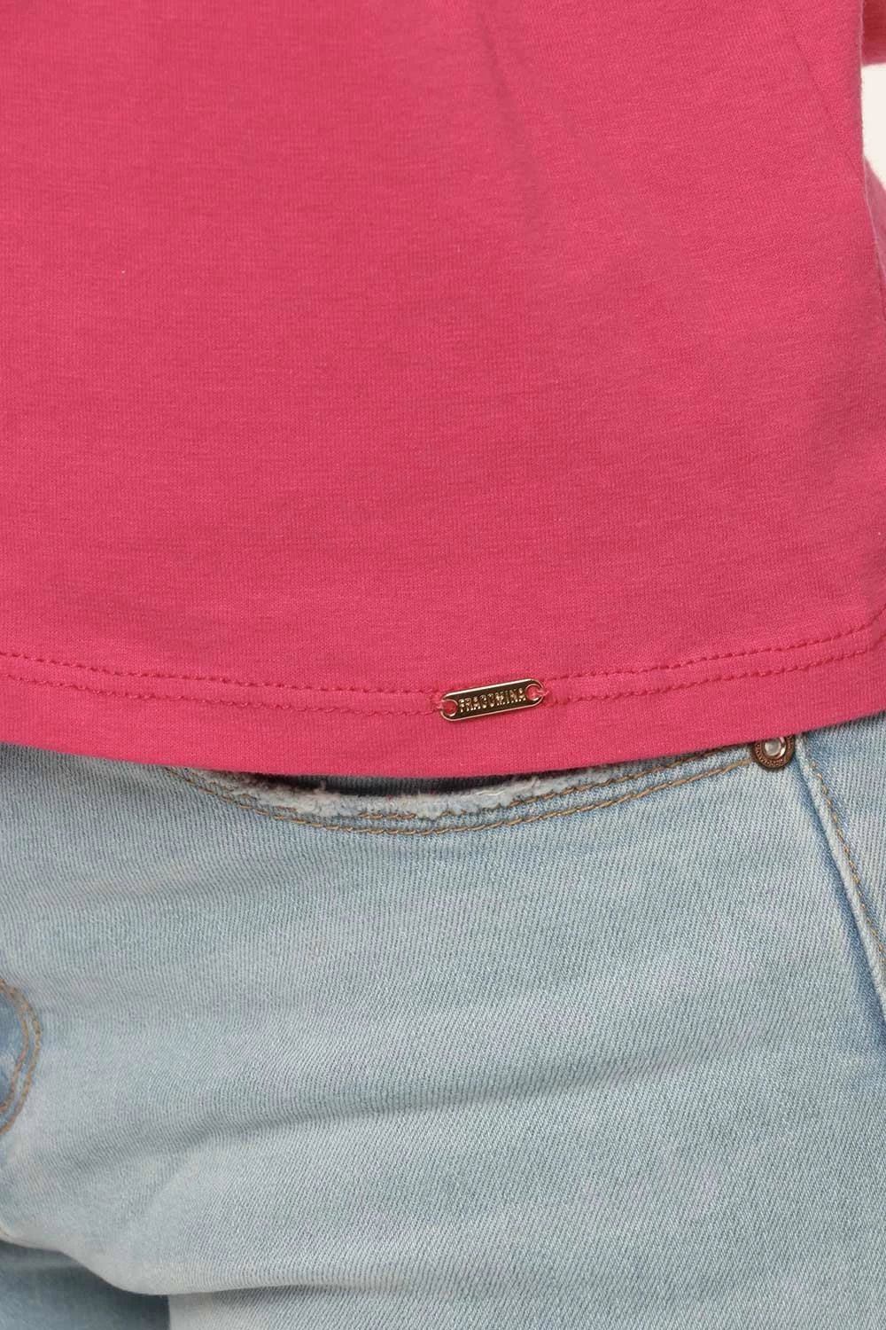 T-shirt Fracomina Fuxia Con Collana - immagine 3