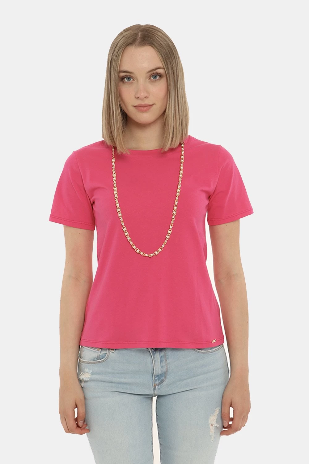 T-shirt Fracomina Fuxia Con Collana - immagine 6