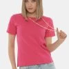 T-shirt Fracomina Fuxia Con Collana