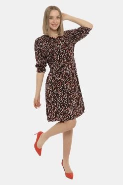 Vestito Fracomina Nero Fantasia