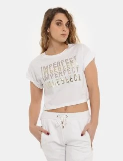 T-shirt Imperfect Bianca Con Glitter