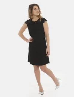 Vestito Vougue Ricamato Nero