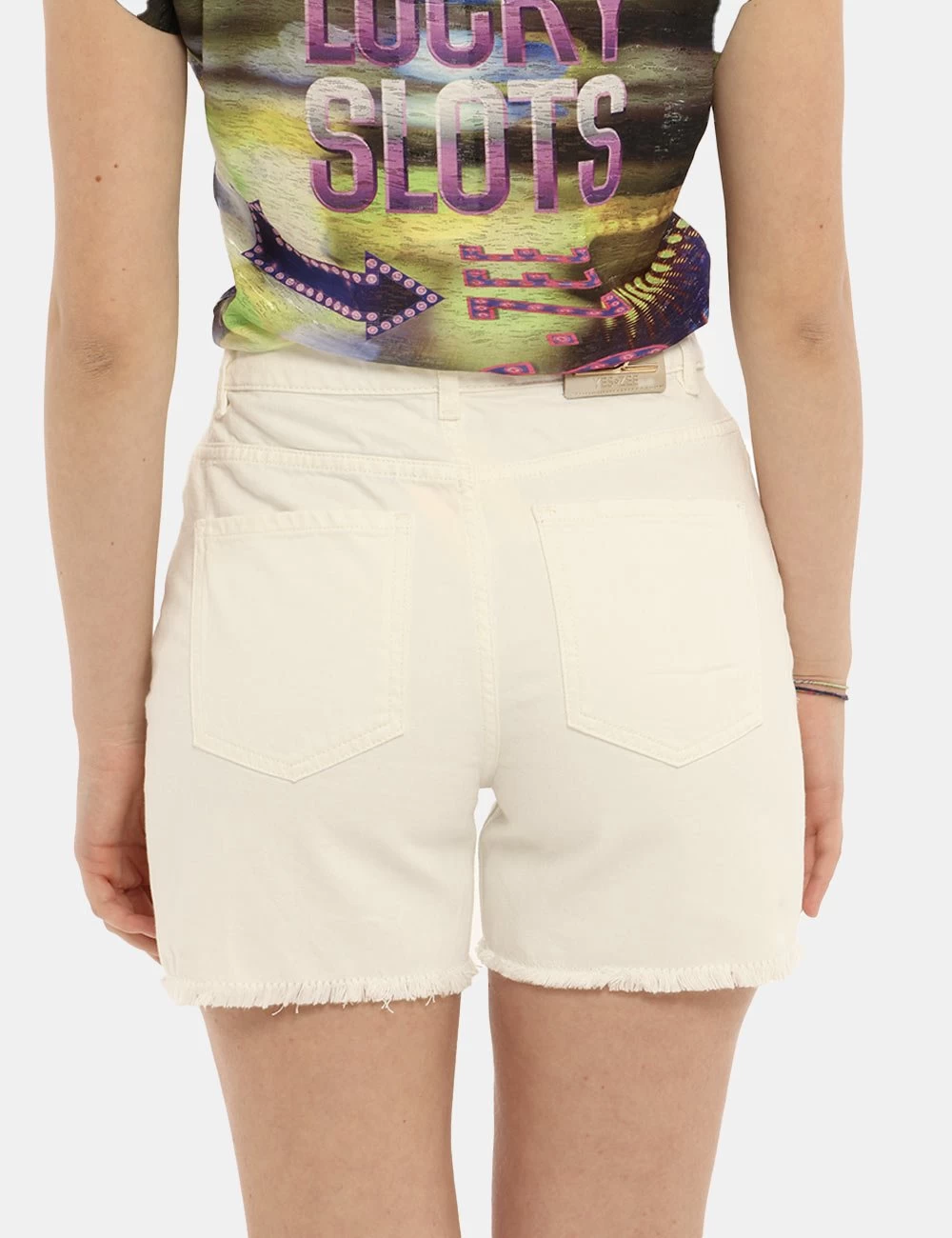 YES.ZEE Short Yes Zee Bianco - immagine 2