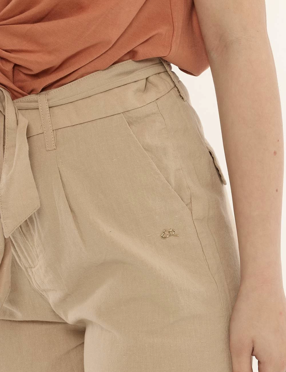 YES.ZEE Short Yes Zee Beige - immagine 4