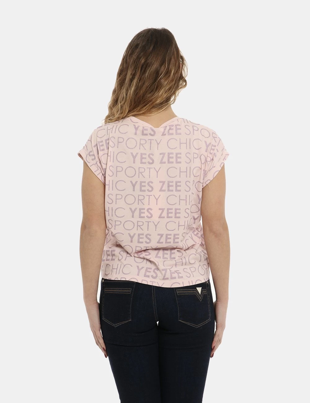 YES.ZEE T-shirt Yes Zee Rosa Con Glitter - immagine 2