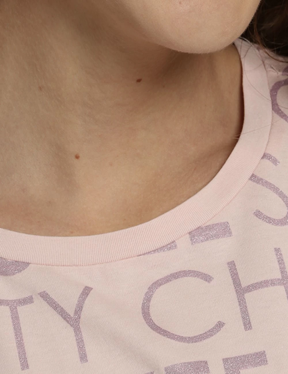 YES.ZEE T-shirt Yes Zee Rosa Con Glitter - immagine 3