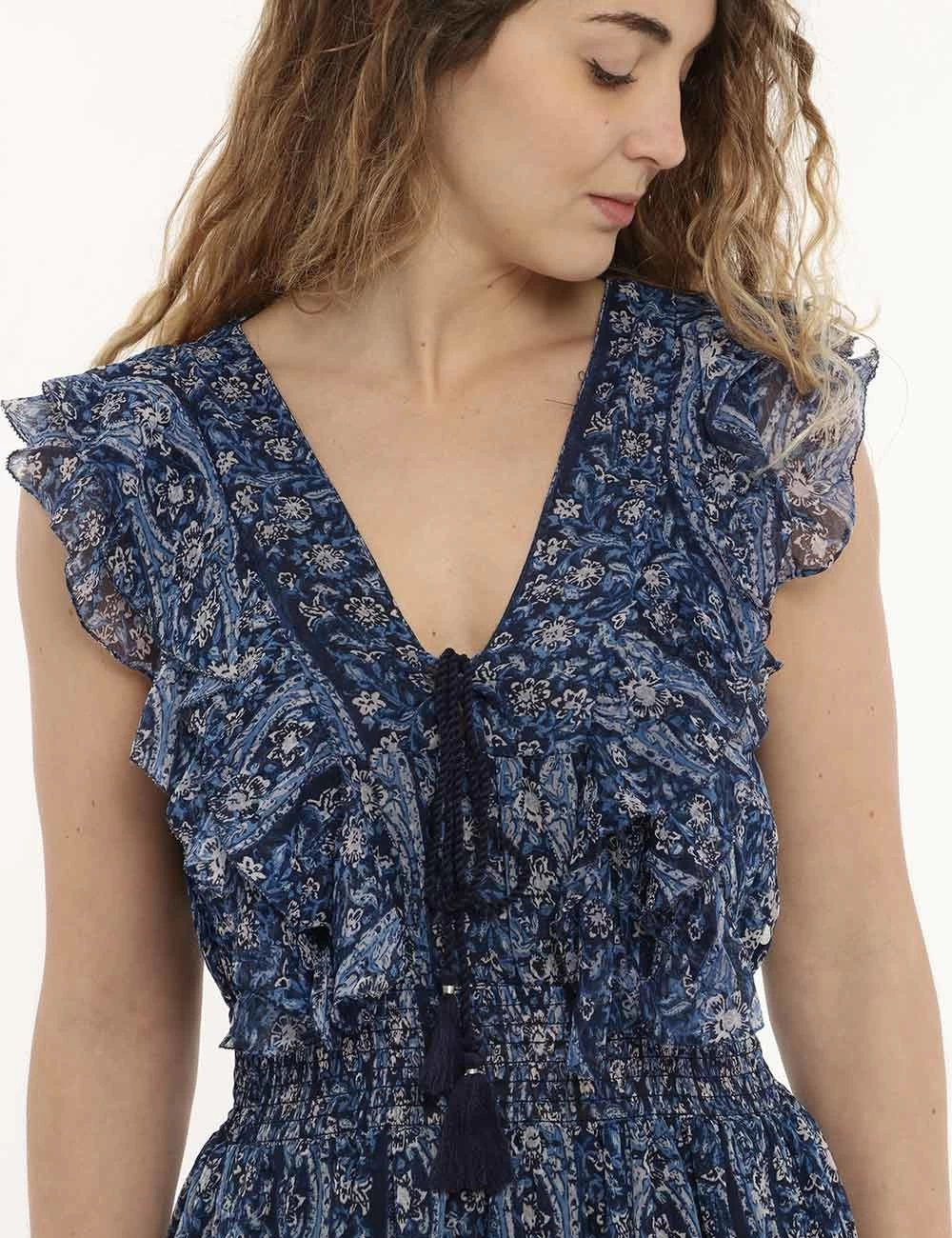 Vestito Pepe Jeans Fantasia Blu - immagine 5