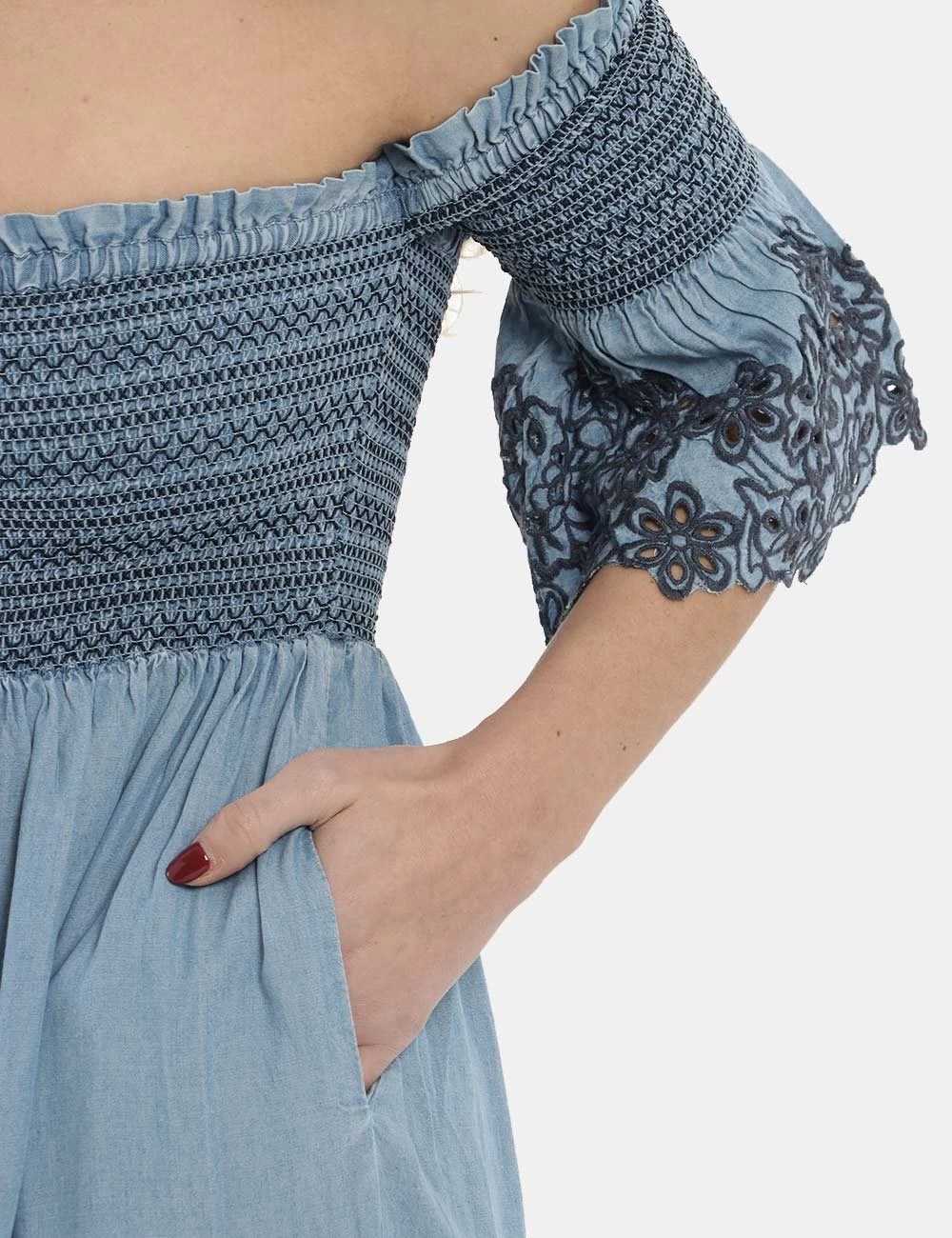 Vestito Pepe Jeans Lungo Blu Denim Light - immagine 3