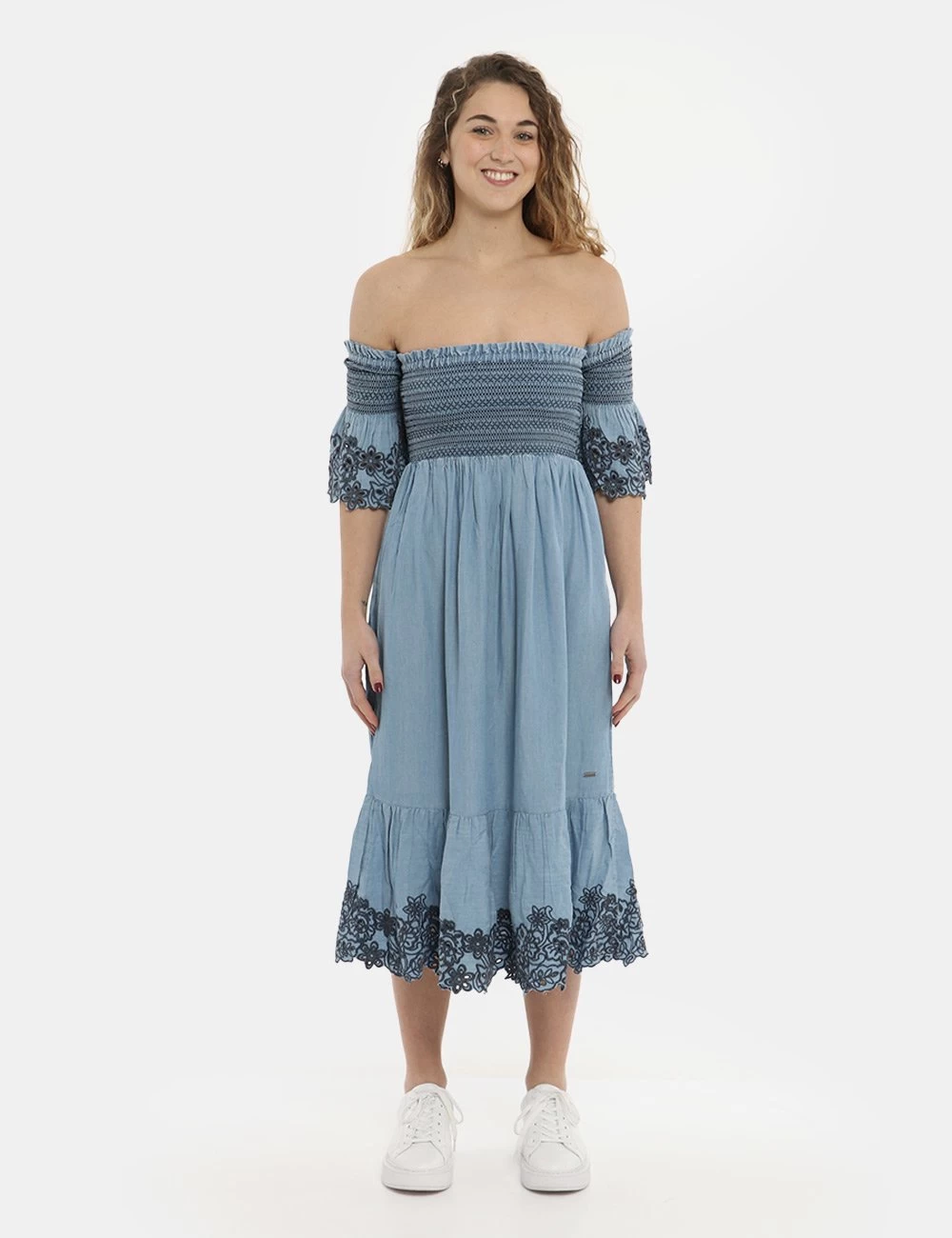 Vestito Pepe Jeans Lungo Blu Denim Light - immagine 6