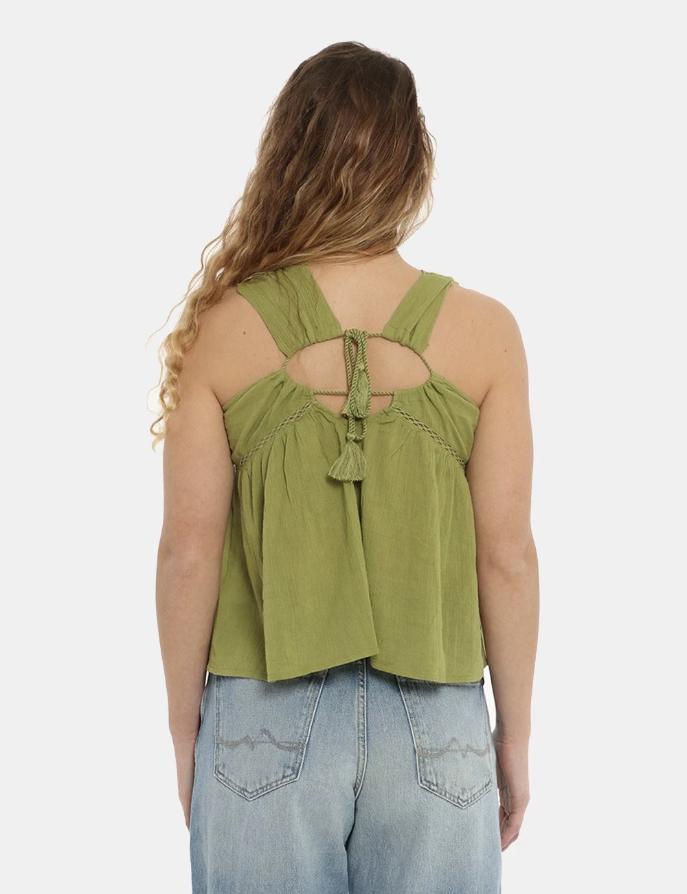 Top Pepe Jeans Verde Ricamato - immagine 2