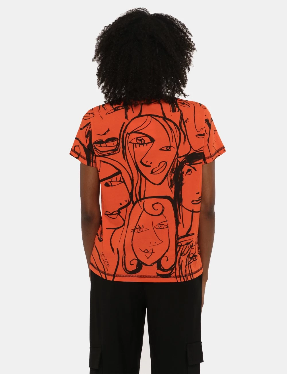 T-shirt Desigual Arancione - immagine 2