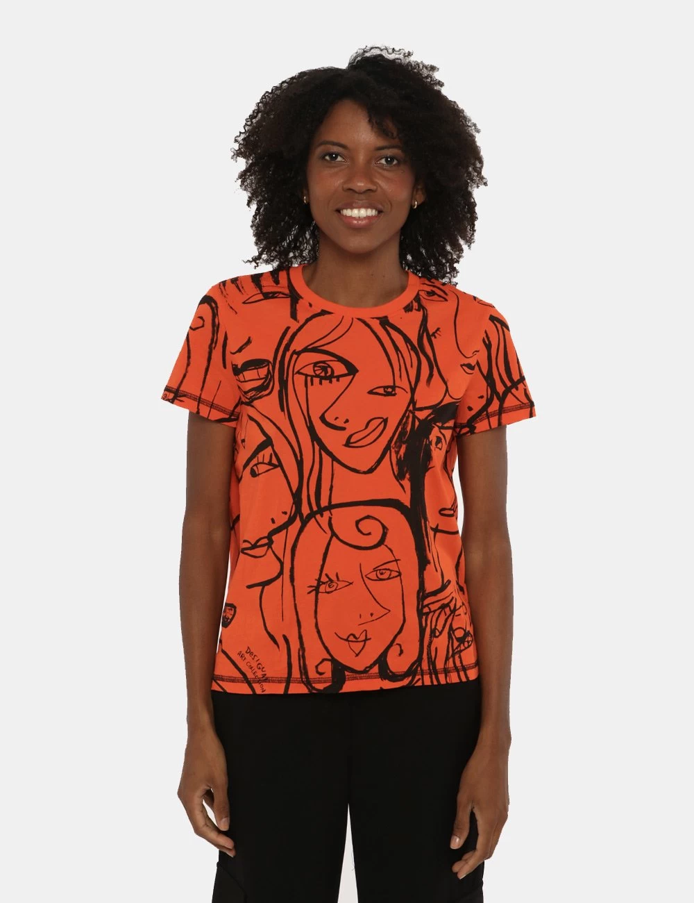 T-shirt Desigual Arancione - immagine 6