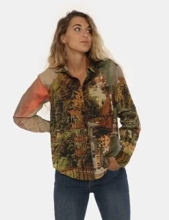 Camicia Desigual Fantasia Verde