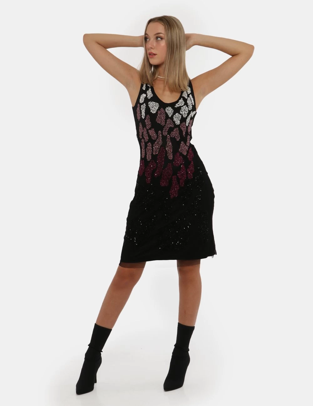 Vestito Fracomina Nero E Glitter